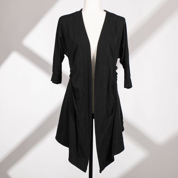 Lululemon 3/4 Sleeve Black Open-Front Cardigan, Size 6 (Very Good Condition) - Picture 1 of 7